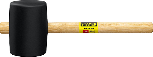 Фото 3 товара STAYER 1130 г, Киянка черная резиновая с деревянной ручкой 20505-100 Master