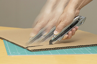 OLFA 18 мм, сегментированное лезвие, автофиксатор, Нож OL-LTD-AL-LFB - фото 4