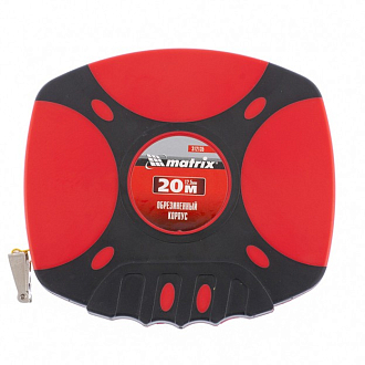 Рулетка геодезическая, 20 м х 12,5 мм, лента ПВХ, закрытый двухкомпонентный корпус Matrix - фото 1