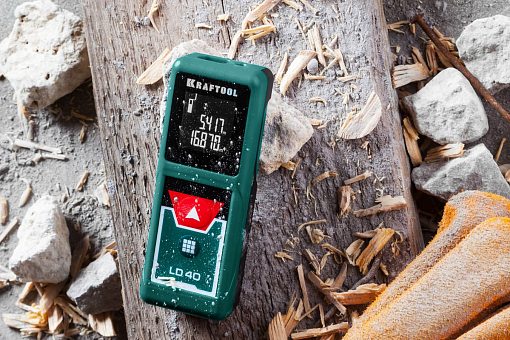 Фото 7 товара Лазерный дальномер KRAFTOOL LD-40 34763 дальность 5 см - 40 м, точность 1,5 мм