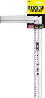 Угольник STAYER HERCULES 3432-40 Professional 400 х 2 мм, с усиленным алюминиевым полотном, жесткий столярный - фото 7