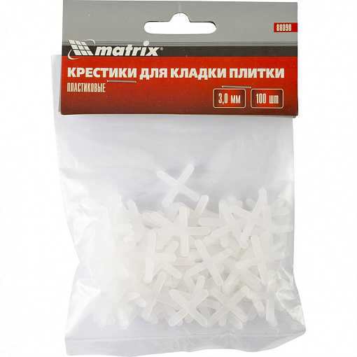 Фото 0 товара Крестики, 3,0 мм, для кладки плитки, 100 шт Matrix