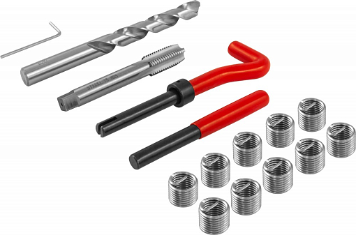Фото 1 товара Набор для восстановления резьбы M12x1.75, 15 предметов, THORVIK