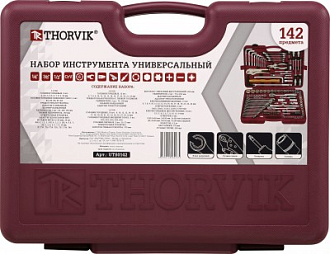Универсальный набор инструментов 1/4", 3/8" и 1/2"DR (142 предмета) THORVIK арт. UTS0142 - фото 3