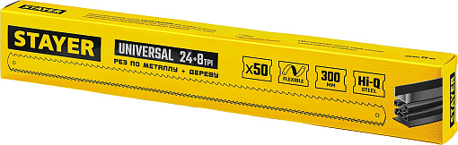 Фото 3 товара Широкое полотно по дереву и металлу STAYER 8/24 TPI, 25х300 мм, универсальное двустороннее 1591_z01 Master