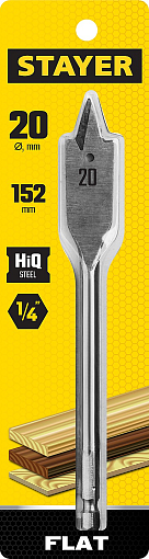 Фото 2 товара Сверло по дереву перовое 2950-20_z01 Master STAYER FLAT 20x152мм