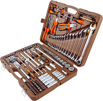 Набор инструмента универсальный 1/4", 1/2"DR, 143 предмета, Ombra - фото 2