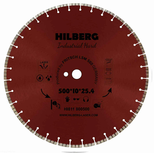 Фото 0 товара Диск алмазный отрезной 500*25,4 Hilberg Industrial Hard