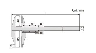 Штангенциркуль Шц II- 250 (0.05мм) вылет губок 60мм, INSIZE - фото 2