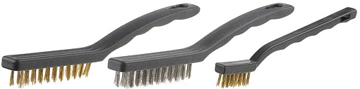 Фото 0 товара Набор щеток стальных с пластмассовой ручкой STAYER 3 шт, 3515-H3