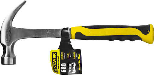 Фото 4 товара Молоток-гвоздодер цельнометаллический STAYER 560 г, STRIKE 2025-560