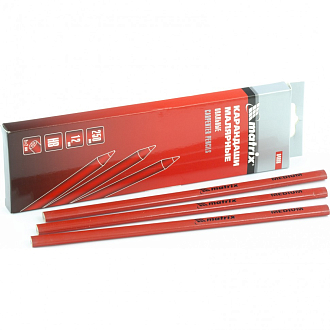 Карандаши малярные овальные, универсальные, 250 мм, коробка 12 шт Matrix - фото 4