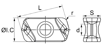LOGU0303EN GM K10 фрезерная пластина Deskar - фото 2