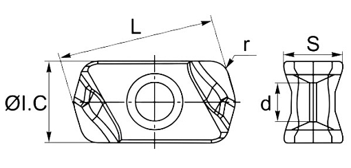 Фото 1 товара LOGU0303EN GM K10 фрезерная пластина Deskar