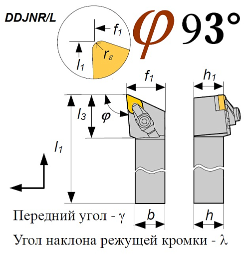 Фото 1 товара Резец DDJNL 2525 M15 проходной CANELA