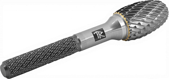 Борфреза твердосплавная овальная, тип E, 6 мм, двойная насечка, в боксе, THORVIK - фото 3