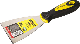 Шпатель STAYER 80 мм, нержавеющее полотно, двухкомпонентная рукоятка, 10041-08 - фото 2