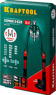 Складной заклепочник 3-в-1, в кейсе, 31182_z01 KRAFTOOL заклепки вытяжные, резьбовые (М4-М12, d=3.2-6.4 мм), штифты М4-М8 - фото 6