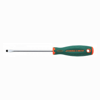 Отвертка стержневая шлицевая ANTI-SLIP GRIP, SL5.5х125 мм, Jonnesway - фото 1