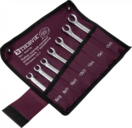 Фото 2 товара Набор ключей гаечных разрезных серии ARC в сумке, 8-19 мм, 7 предметов, THORVIK