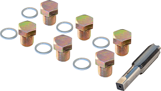 Набор для восстановления резьбы сливного отверстия поддона M15х1.5, 7 предметов, THORVIK - фото 1