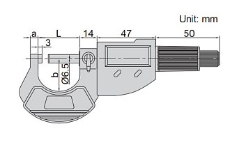 Микрометр МКЦ-75, 50-75мм/2-3", 0.001мм/0.00005" фрикционный барабан, INSIZE - фото 2