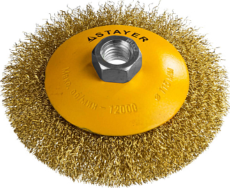Щетка коническая для УШМ STAYER 115 мм, 35133-115 Профессионал - фото 1