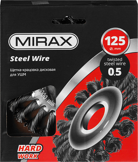 Щетка-крацовка дисковая для УШМ MIRAX 35140-125 125 мм - фото 2