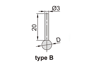 Шариковые наконечники 1/8" 3.175mm для штангенциркуля, INSIZE - фото 2