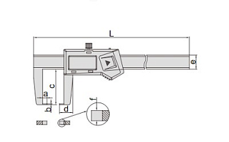 Штангенциркуль Шцц- 150 (0.01мм/0.0005") для плоских наруж канавок, INSIZE - фото 2