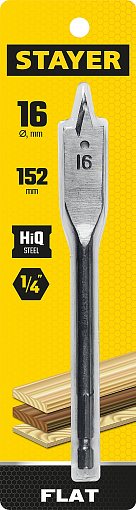 Фото 3 товара Сверло по дереву перовое 2950-16_z01 Master STAYER FLAT 16x152мм