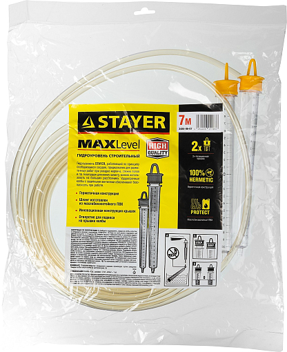 Фото 4 товара Гидроуровень строительный STAYER 7 м х 6 мм, MAXLevel 3486-06-07 Master