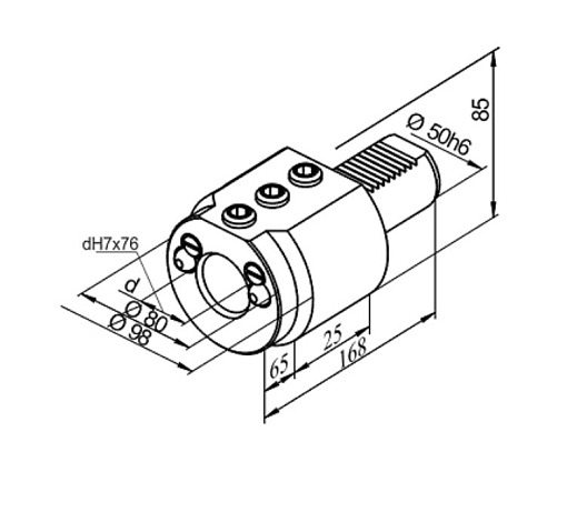 Фото 1 товара Резцедержатель для инструмента с ц/х для расточных резцов 291.342.151-02 БЗСП
