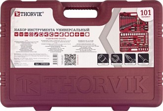 Универсальный набор инструментов 1/4", 1/2"DR (101 предмета) THORVIK арт. UTS0101 - фото 4