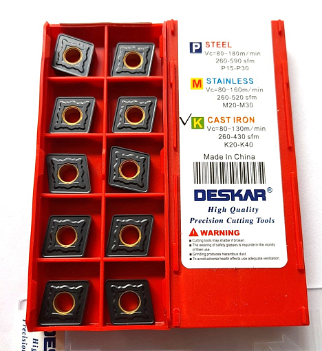 Фото 1 товара CNMG120412 DK LF3018 пластина для точения Deskar