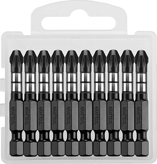 Профессиональные ударные биты Impact Pro KRAFTOOL 26193-3-50-S,10 50 мм, 10 шт., PZ3 - фото 1