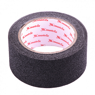 Лента клейкая противоскользящая, черная 50 мм x 5 м Matrix - фото 1