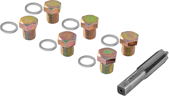 Набор для восстановления резьбы сливного отверстия поддона M13х1.5, 7 предметов, THORVIK - фото 1