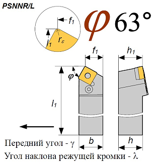 Резец PSNNL 4045 P25 FH фасочный - фото 2