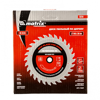 Пильный диск по дереву, 140 х 20 мм, 20 зубьев, кольцо 16/20 Matrix Professional - фото 3