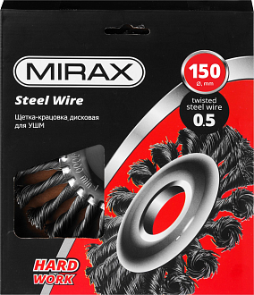 Щетка-крацовка дисковая для УШМ MIRAX 35140-150 150 мм - фото 2