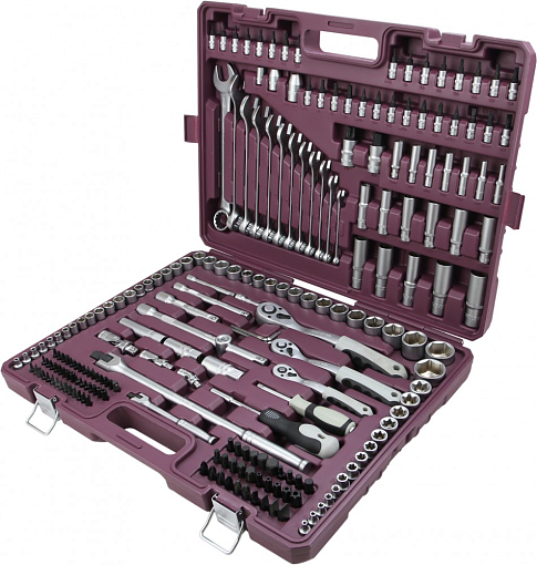 Фото 1 товара Набор инструмента универсальный 1/4", 3/8", 1/2"DR, 217 предметов, THORVIK