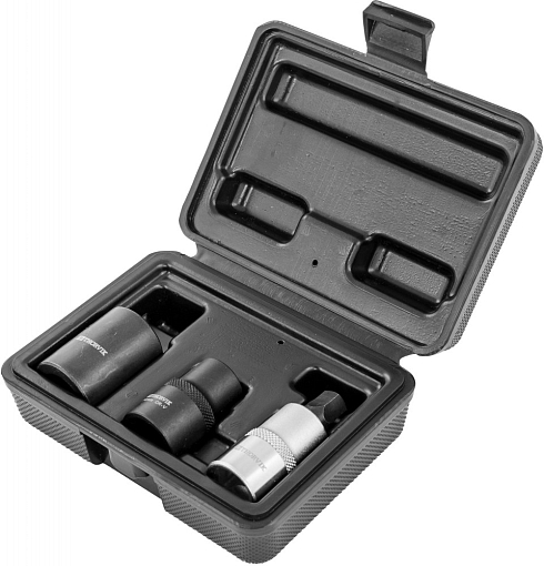 Фото 2 товара Набор головок торцевых и насадки со вставкой-битой с пятигранным профилем для обслуживания тормозных механизмов 1/2"DR, 3 предмета, THORVIK