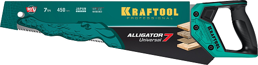 Фото 3 товара Ножовка универсальная Alligator Universal 7 15004-45_z01 KRAFTOOL 7 TPI, 450 мм