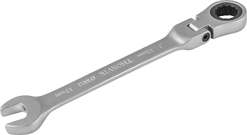 Фото 1 товара Ключ гаечный комбинированный трещоточный карданный, 13 мм, THORVIK