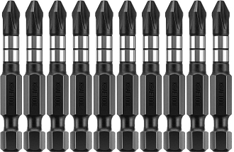 Набор бит Impact Pro Philips KRAFTOOL 26191-2-50-S10 PH2, 50 мм, 10 шт., Cr-Mo сталь - фото 2