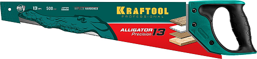 Фото 4 товара Ножовка для точного реза Alligator Precision 13 15225-50 KRAFTOOL 13 TPI, 500 мм