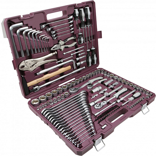 Фото 2 товара Набор инструмента универсальный 1/4", 3/8" и 1/2"DR, 142 предмета, THORVIK