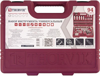 Универсальный набор инструментов 1/4", 1/2"DR с головками торцевыми MultiProf (94 предмета) THORVIK арт. UTS0094MP - фото 3