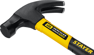 Молоток-гвоздодер с фиберглассовой рукояткой Hercules-M STAYER 450 г, 2027-450_z01 Professional - фото 4